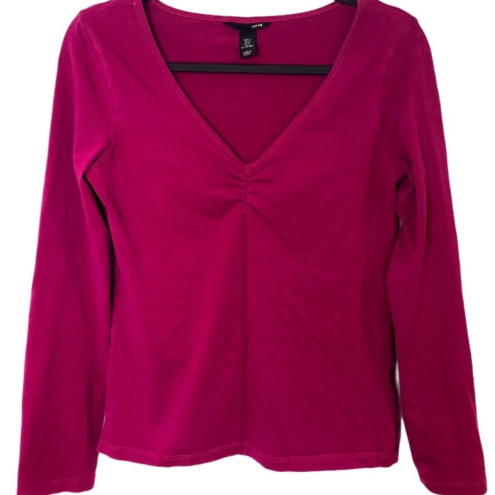 H&M Rouched V Longsleeve Top - Picture 7 of 7